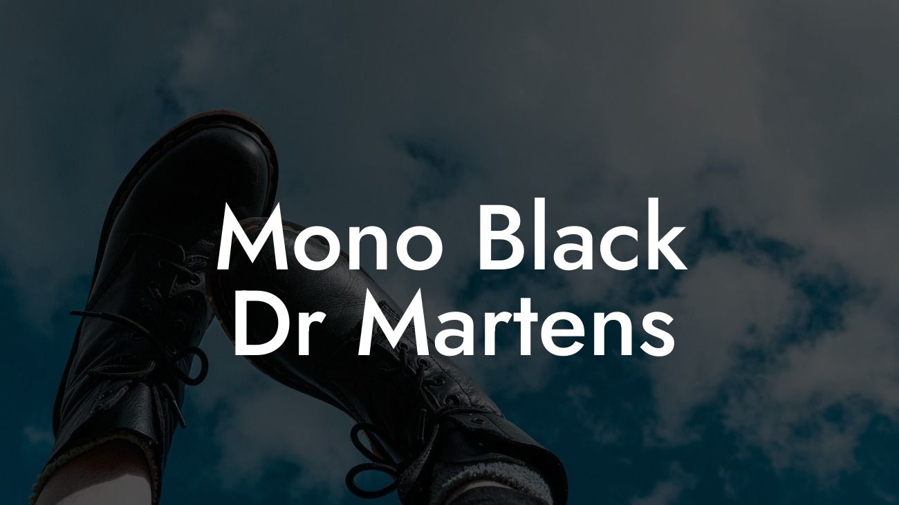 Mono Black Dr Martens