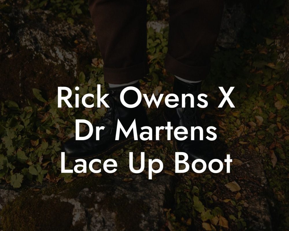 Rick Owens X Dr Martens Lace Up Boot