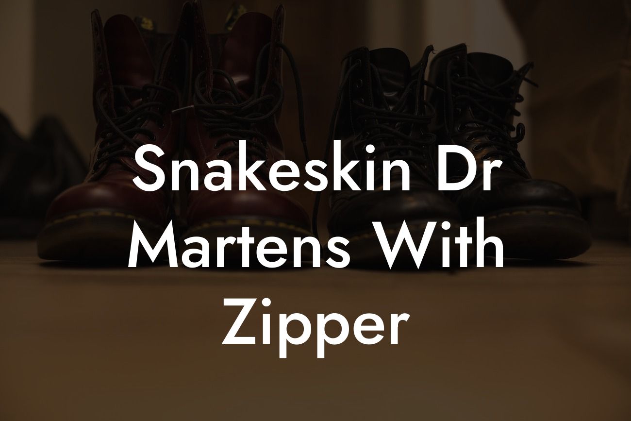 Snakeskin Dr Martens With Zipper