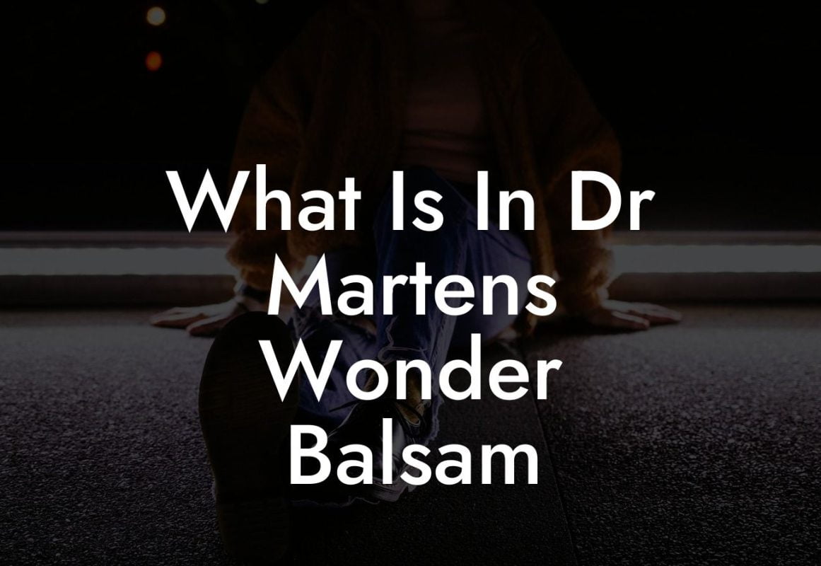 What Is In Dr Martens Wonder Balsam