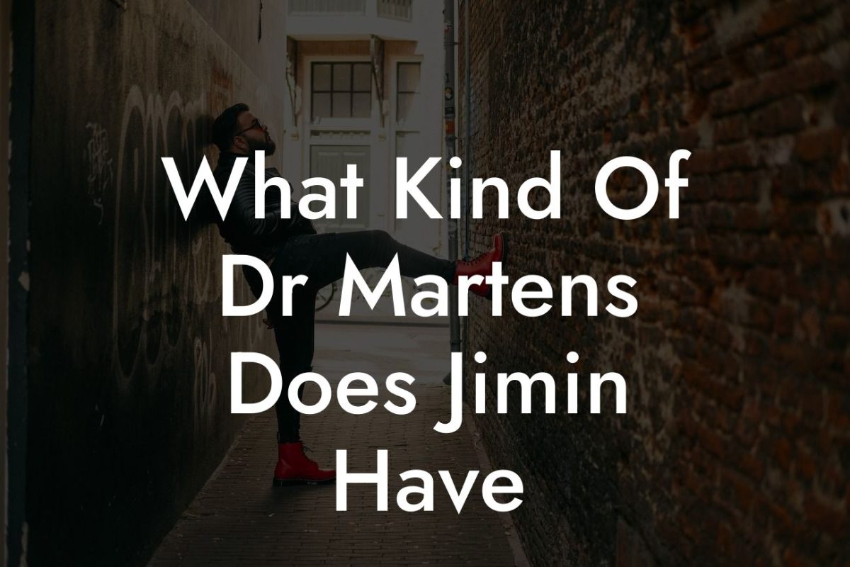 What Kind Of Dr Martens Does Jimin Have