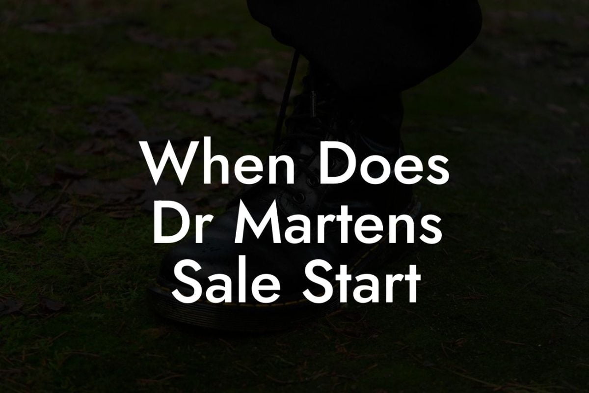 When Does Dr Martens Sale Start